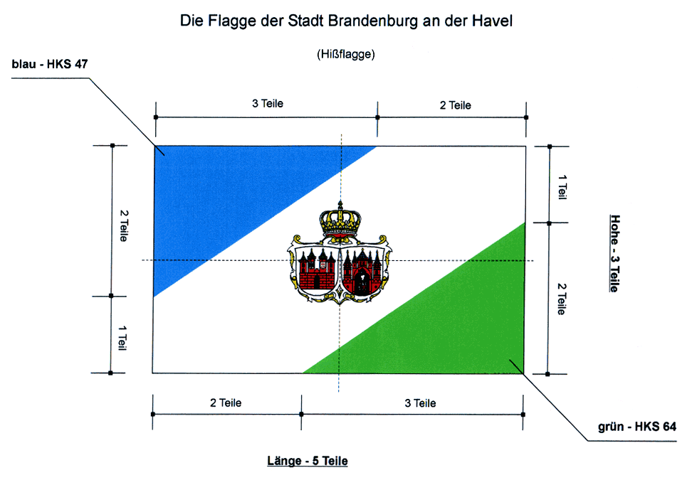 [Construction Sheet, horizontal flag (City of Brandenburg, Brandenburg, Germany)]