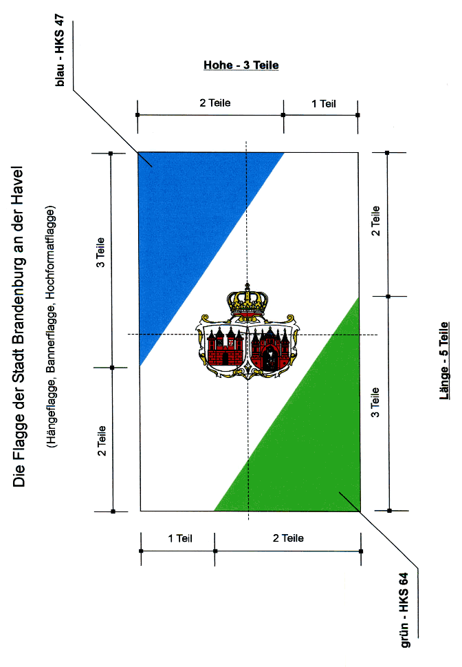[Construction Sheet, vertical flag (City of Brandenburg, Brandenburg, Germany)]