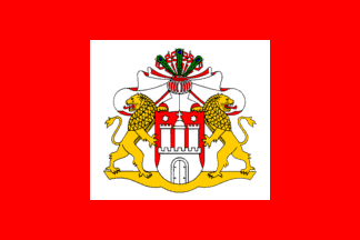 [State Flag used by the Senate, Horizontal Variant (Hamburg, Germany)]