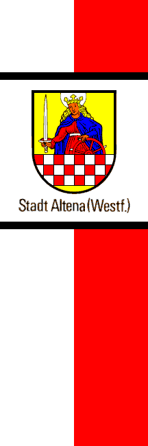 [City of Altena hanging flag (Märkischer Kreis County, North Rhine-Westphalia, Germany)]