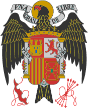 [Simplified coat-of-arms 1938-1945 _not_ for use on flags (Spain)]
