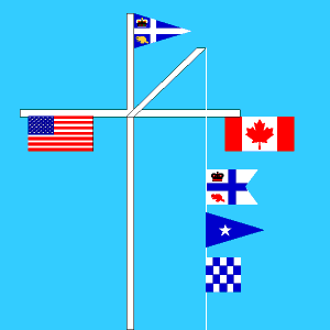 [Multiple flag gaff example]