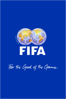 [FIFA vertical-hanging flag.]