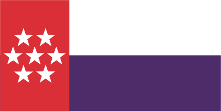Reconstruction of a possible 7-star flag of the Republic of the Rio Grande