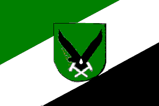 [Jastrzêbie Zdrój city flag with CoA]