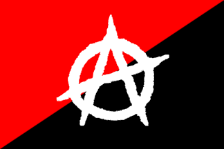 black/red flag with (A)