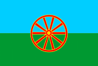 Magnet Aimant Frigo Ø38mm Drapeau Flag Communauté Rom Roms Romani 